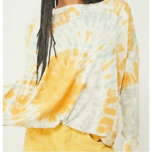 We The Free Free People Cosmic Tie Dye Swing Pullover Thumb Holes Size Small - Picture 1 of 10